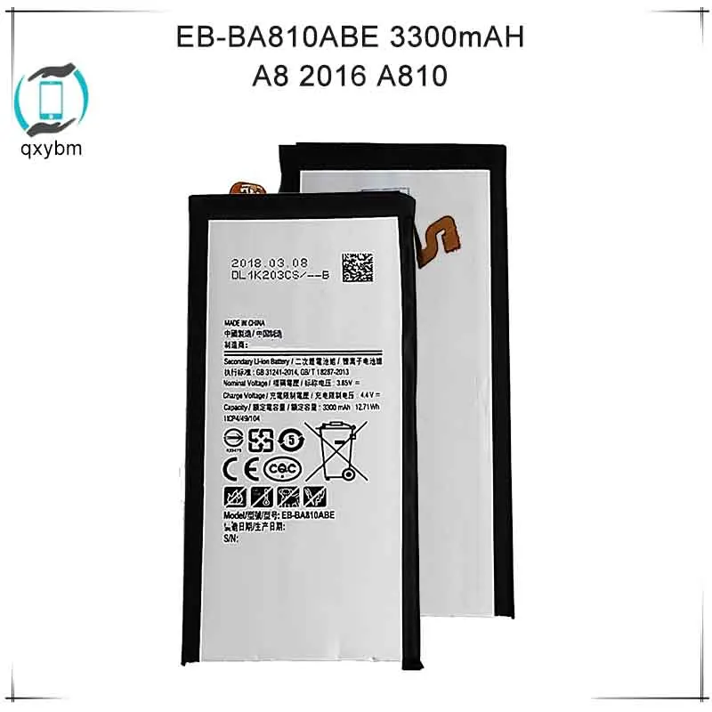 

3300mAh Replacement Battery For Samsung For Galaxy A8 2016 A810 A810F EB-BA810ABE Edition Version Replacement Phone Battery