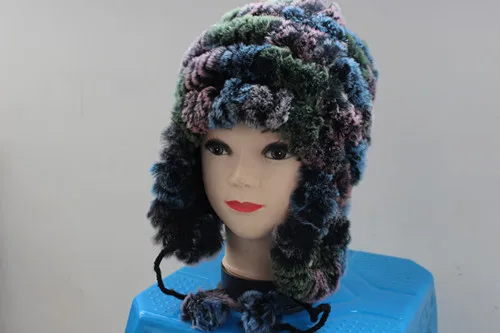 Linhaoshengyue, шапка из кроличьего меха, шапка из натурального меха,, зимняя теплая шапка - Цвет: colour1