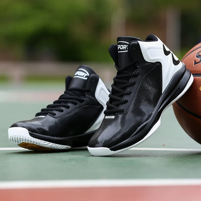 

Mortonpart Men Basketball Shoes Court Male Basketball Ankle Boots for Female Couple Anti-Slip Court Sports Sneakers Size 39-46