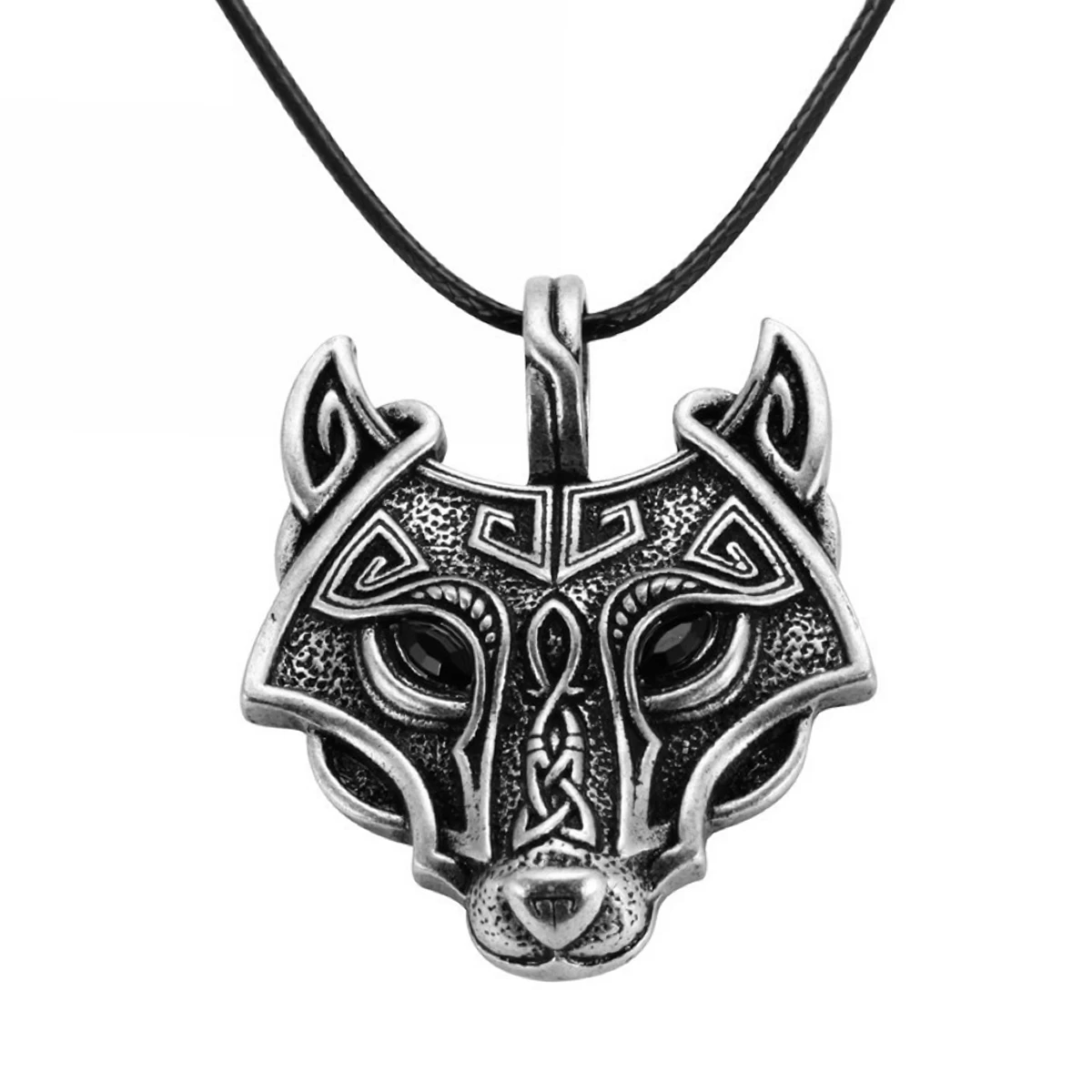Vintage Mens Boys Retro Wolf Animal Head Pendant Necklace Cool Jewelry Gift