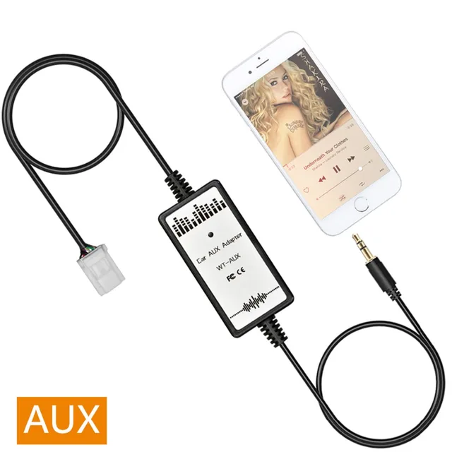 Auto Estéreo de 3.5mm Adaptador De Entrada Auxiliar De