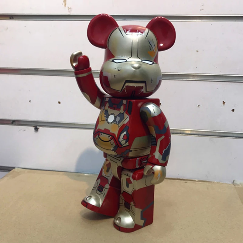 28 см 400% Bearbrick медведь@ brick фигурки Косплей супер герой Железный человек Капитан Америка ПВХ Модель Детские подарки печатные куклы