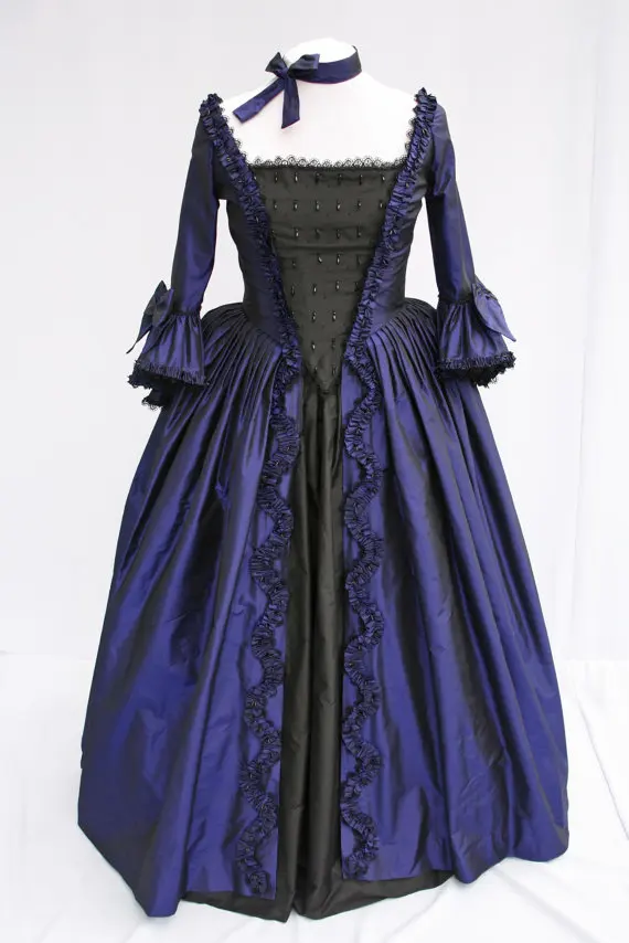 

Marie Antionette Mid 1700's Georgian Style Silk Ball Gown