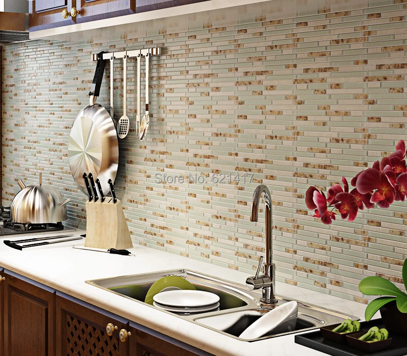 light blue crystal glass strip shell mosaic tiles HMGM1111 backsplash kitchen wall tile sticker bathroom floor tile