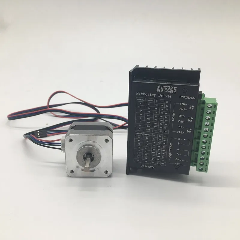 

Free shipping Nema17 Stepper Motor driver kit 1.3A 28Ncm 40Oz-in 4-Lead For 3D printer CNC Reprap Rostock With 1M Dupont line