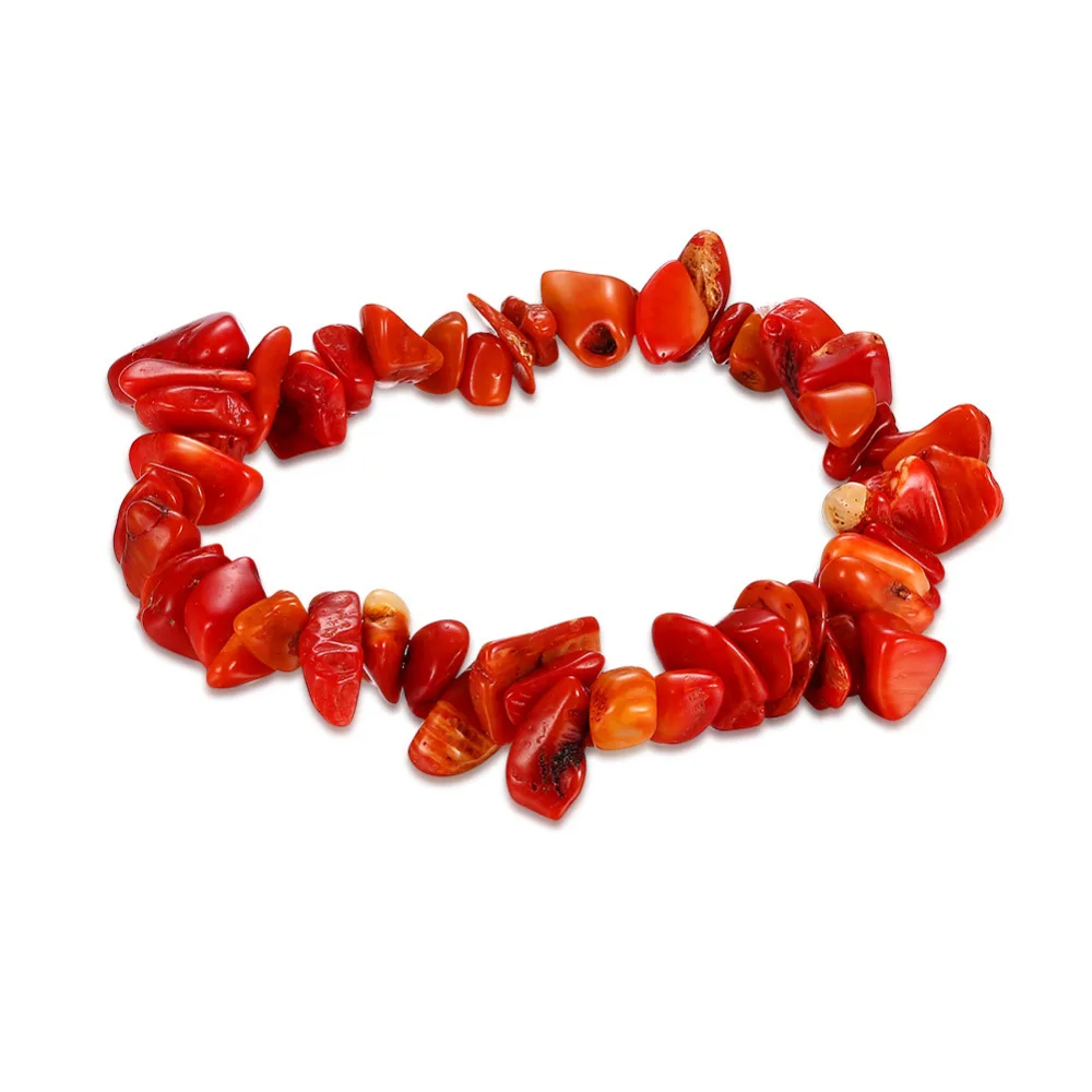 Top Quality Red Charm Bracelets for Women Bracele irregular Red Coral
