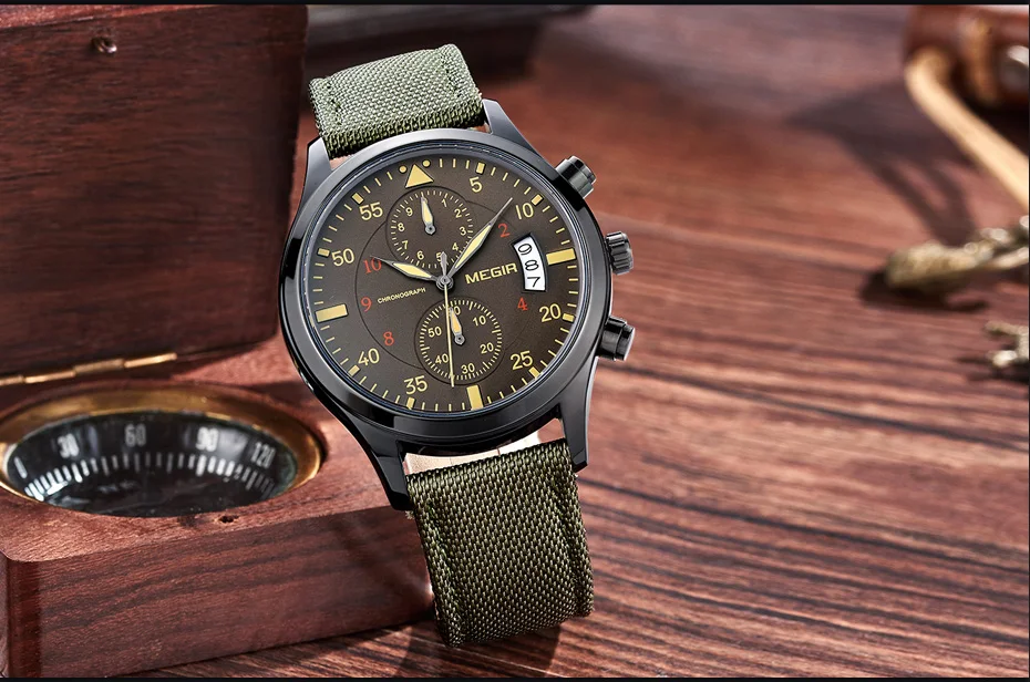 MEGIR, мужские Кварцевые спортивные часы, Relogio Masculino, хронограф, военные армейские часы, часы для мужчин, лучший бренд, роскошные, креативные часы для мужчин
