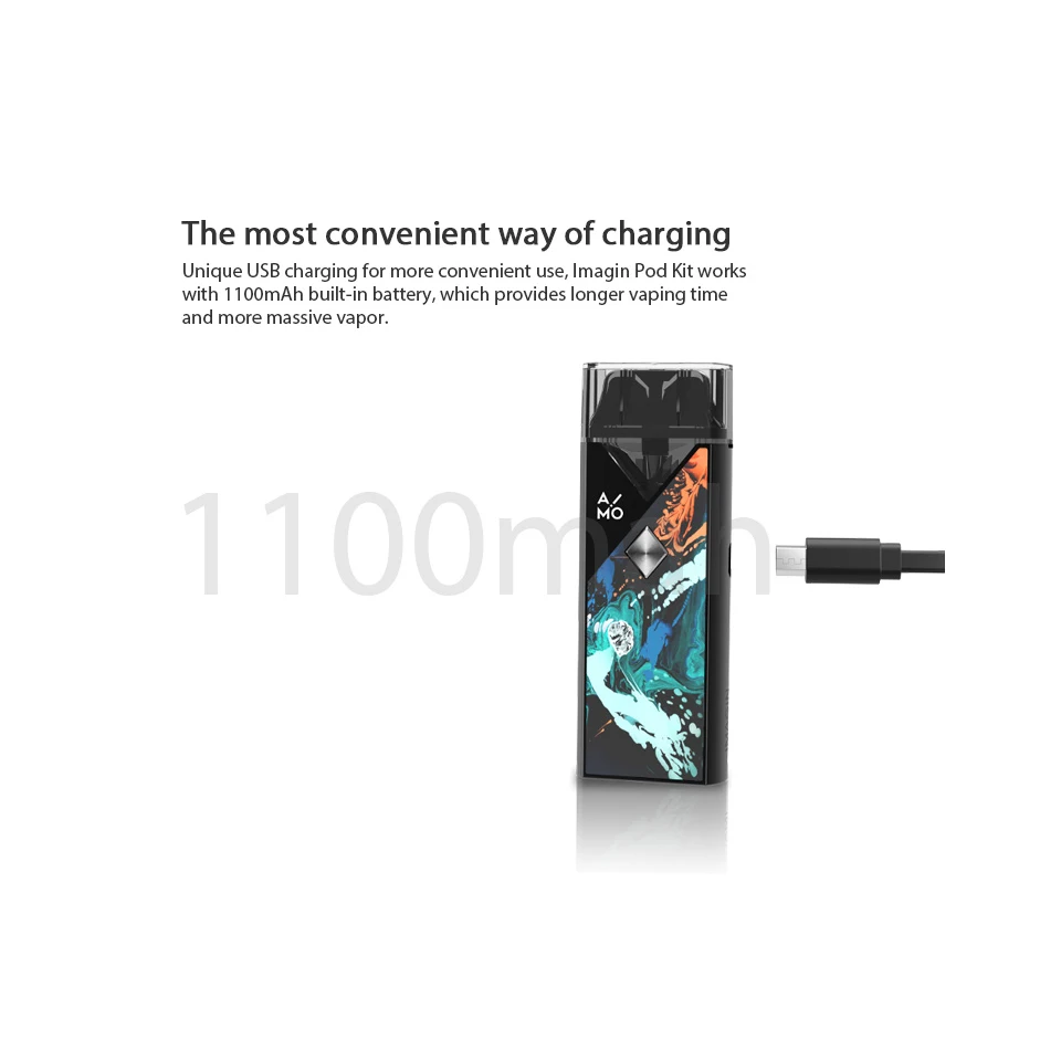 Оригинальный набор электронной сигареты OVNS Aimovape Imagin Pod светодиодный комплект с
