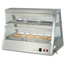 Прочная электрическая витрина для продуктов из нержавеющей стали