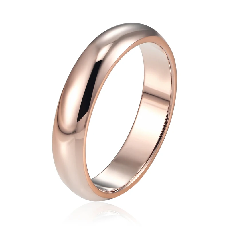 

Best Selling High Quality Titanium Steel Highly Polished Ring Silver/Rose Gold Color Shiny Succinct Womens Girls Ring Jewelry