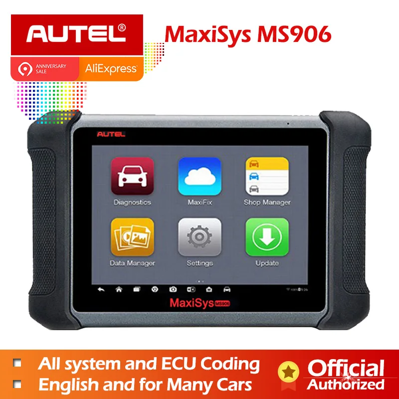 

Autel MaxiSys MS906 OBD2 Scanner Automotive Diagnostic tool MS 906 key programming code reader OEM tools key coding Gift AL539B
