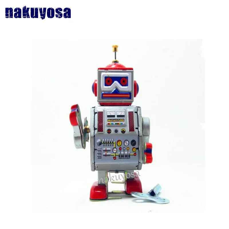 Toys & Hobbies Mechanical Clockwork Wind Up Walking Tin Robot Toy Kids
