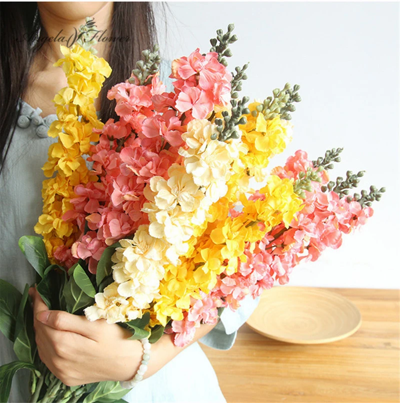 人工グラジオラスデルフィニウム草シルク小さな新鮮なバイオレットの花クリスマスホテルパーティーホームデコレーション結婚式花束 1pc Artificial Dried Flowers Aliexpress