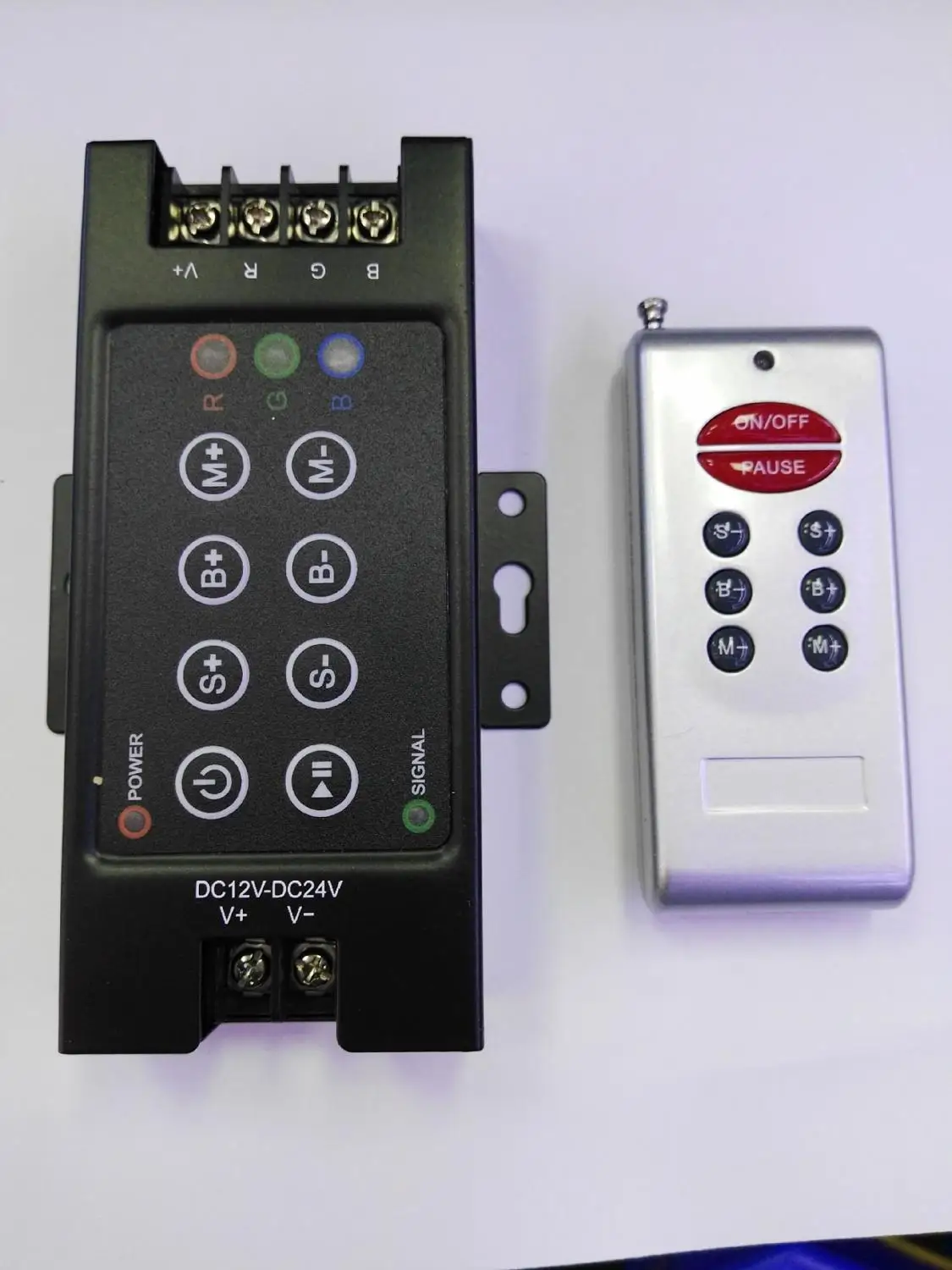 

HY Wireless panel LED RGB controller RF 8 Key RGB LED Controller with DC 12V-24v Swithing Power Supply Free Shipping