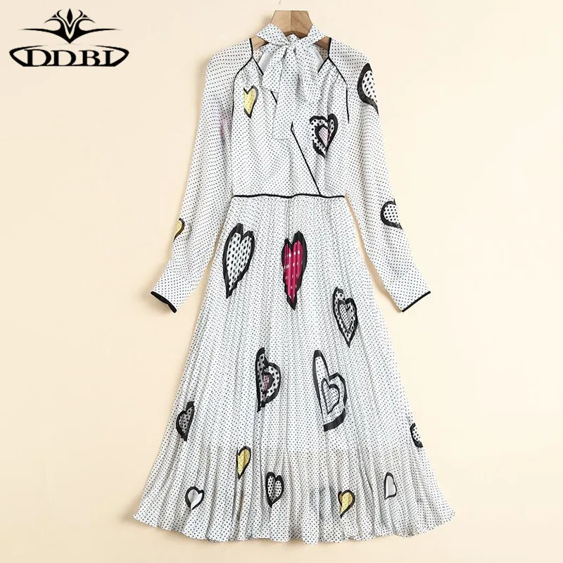 high quality summer dress hearts print dress polka dots dresses 180504
