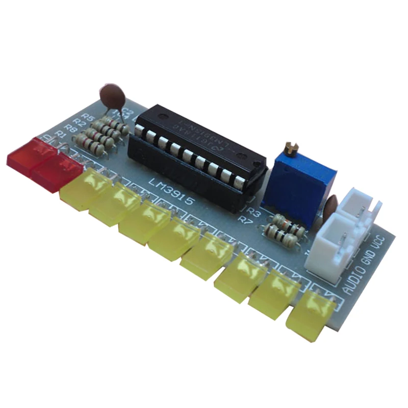 LM3915 аудио индикатор уровня Diy Kit 10 Led Звук Аудио анализатор спектра комплект