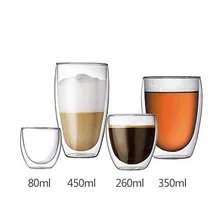 Hitzebeständige Doppelwandigen Glaskaffeetasse Tee Bier Tasse Handgefertigte Kreative Transparent Drink Copo Caneca Criativa Drink