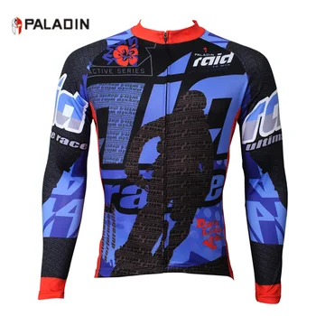

PALADIN Jersey Long Sleeve Cycling Clothing Autumn Men Sports Cycle Bicycle Clothes Rear Pockets Zippered Top Shirt
