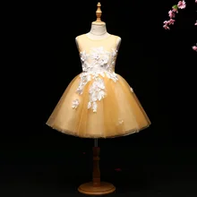 Роскошное бальное платье, платья с цветочным узором для девочек, свадебные платья, Цветочное платье для причастия для маленьких девочек, вечерние платья со шнуровкой и вышивкой