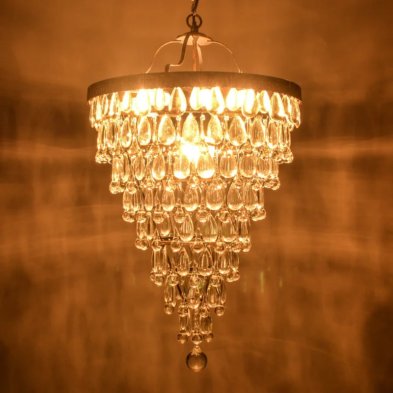 new design americaneuropean retro crystal drops chandeliers for living room dining room bed room hallway corridor - Crystal Dining Room Chandelier new design americaneuropean retro crystal drops chandeliers for living room dining room bed room hallway corridor - Crystal Dining Room Chandelier