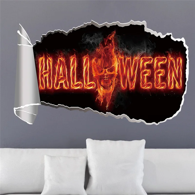 

3D Halloween Wall Sticker Living Room Bedroom Decor DIY Thrilling Wall Decor Wall Sticker Mural Decal Room House Decoration