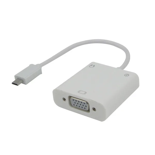 

MHL TO VGA mobile phone connection monitor projector TV HD line with audio