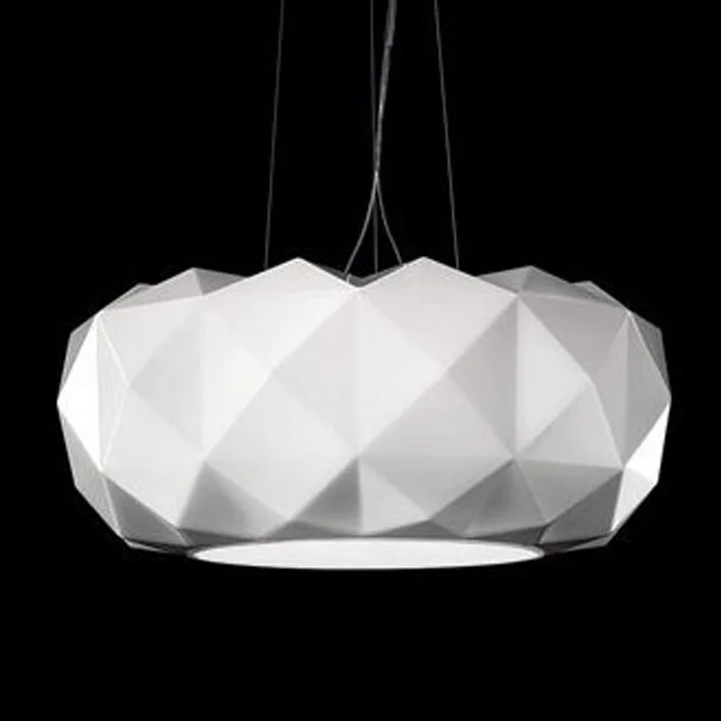 Glass Pendant Lights Simple Modern Hanging Black White Glass Pendant Lamps Diamond Cutting Plating Decorative Pendant Light for Restaurant (17)