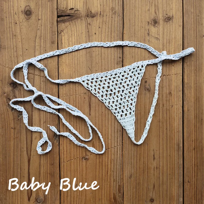13 Color Sexy Crochet Bikini Set 100% Cotton Beach Swimwear Female Women Swimsuit Knitted Micro Bathing Suit Girl crochet bikini set