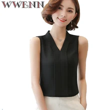 Blusas Mujer Be Moda Sleeveless Tanks 2017 Summer Shirt Women Blouses Femme Ete Chiffon Blouse Tops Camisa BrancaFeminina