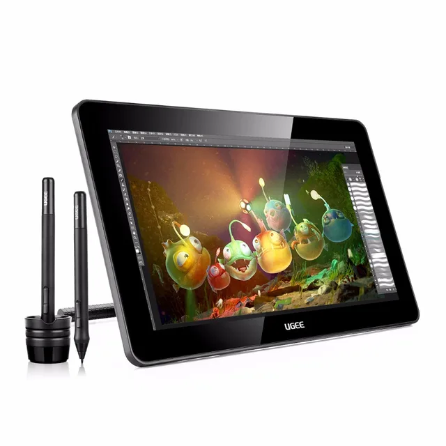 Best Price Ugee HK1560 15.6 Inches IPS Screen HD Resolution Graphics Monitor Drawing Display 1920 x 1080 With 2x Rechargeable Pen