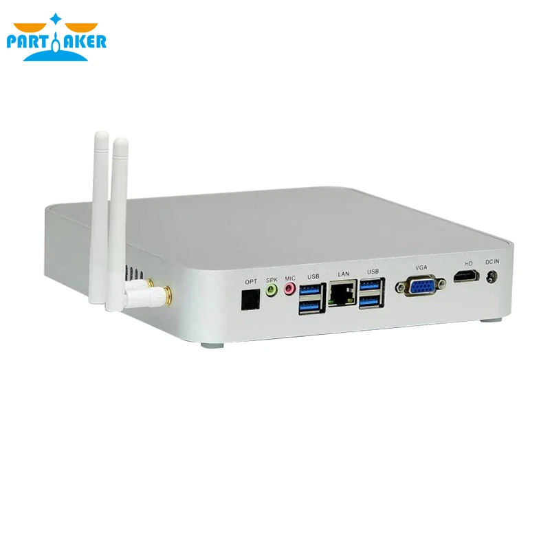  Partaker B12  Windows 10 Vga Core i3 i5 Mini Desktop PC Computer with Fan i3 5005u i5 4260u 300M WIFI 