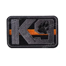Тонкая оранжевая линия K9 вышивка патч для поиска и спасания военный тактический боевой дух нашивки эмблема аппликации вышитые значки