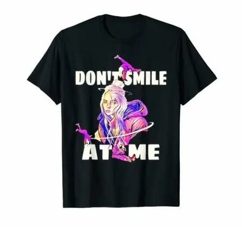 Billie Eilish Don't Smile At Me рубашка Billie Eilish футболка для фанатов летняя футболка с короткими рукавами модная футболка Бесплатная доставка