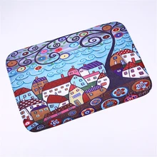 Дерево печати Нескользящие Коврик Коврики для кухни Спальня Гостиная завод супер мягкий ковер вход в ванную комнату двери водопоглощение коврик