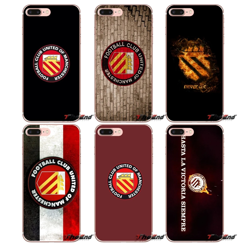 

For iPhone X 4 4S 5 5S 5C SE 6 6S 7 8 Plus Samsung Galaxy J1 J3 J5 J7 A3 A5 2016 2017 FC united of manchester Soccer Logo Case