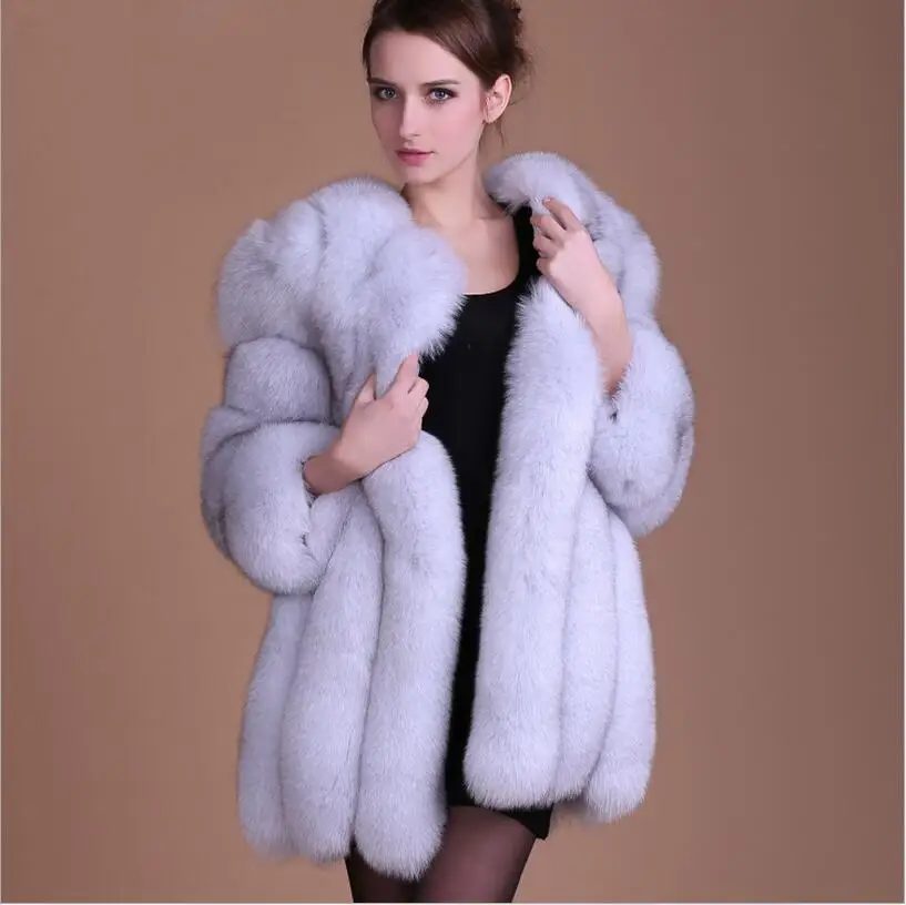 Buy REAL Women's fox fur coat russian fur coats Women