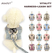 Cat Harness with Leash Set Pet Walking Dog Vest Harness Adjustable Soft Mesh For Kitten Puppy Small Dogs Chihuahua Yorkie S M L