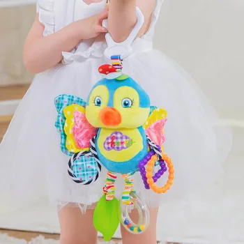 

Baby Plush Toys Animals Bells Bed Stroller Hanging Toy Soft Comforting Dolls M09