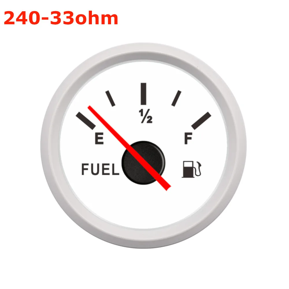 52 мм " 9-32 в датчик уровня топлива Автомобильная лодка морской E-1/2-F датчик уровня топливного бака 0-190ohm 240-33ohm указатель топлива светодиодный дисплей - Цвет: WW 240-33ohm