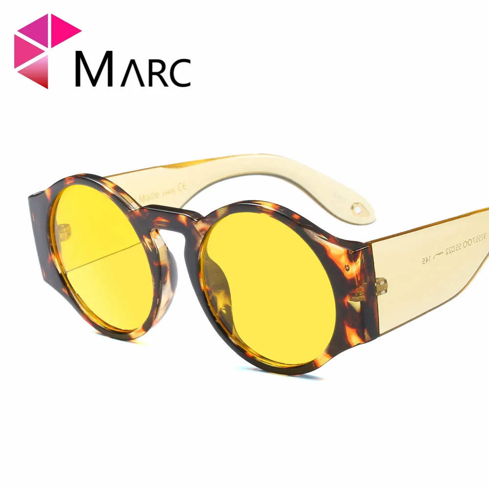 

MARC UV400 NEW WOMEN MEN Eyewear designer sunglasses Oculos fashion Sol gafas Wrap Plastic Red Resin Leopard print Round Oval