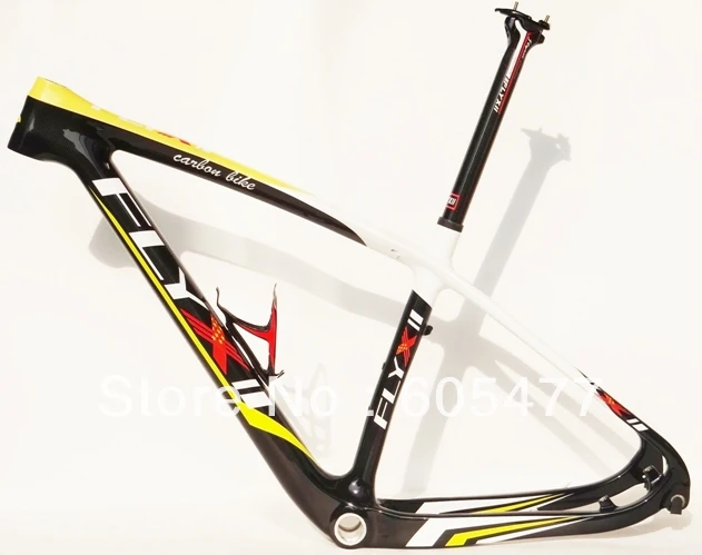 

FLYXII - Full carbon 3k glossy 29ER mountain Bike MTB frame BB30 + Seatpost + Clamp + Cage 15.5" 17.5" 19"