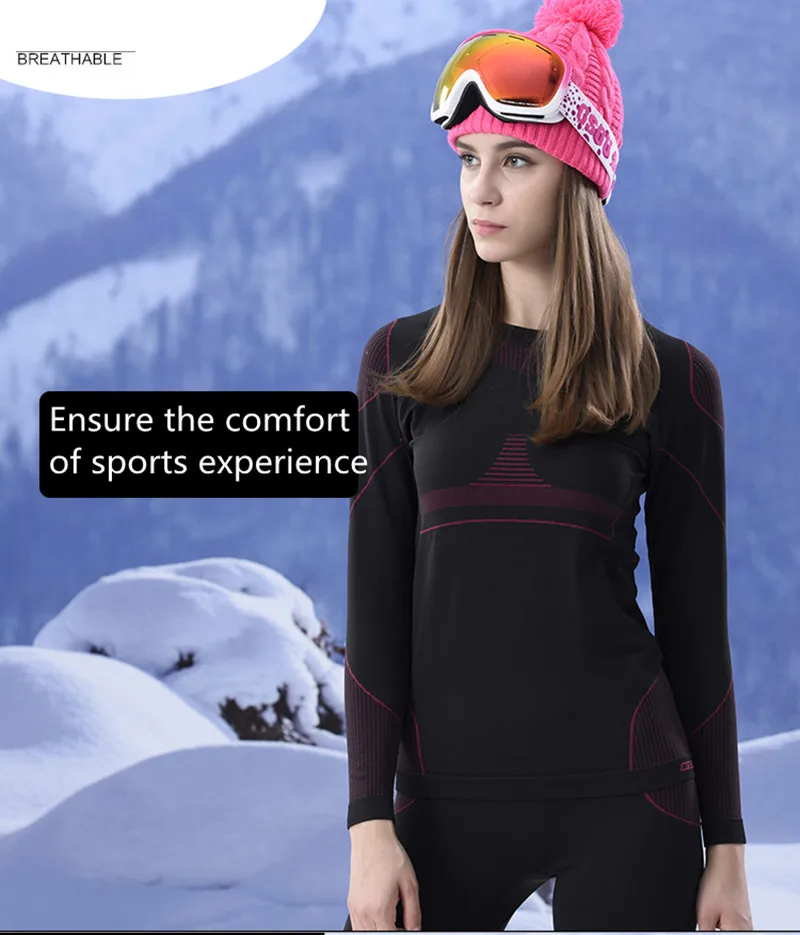 SAENSHING GSOU лыжный комплект нижнего белья для женщин и мужчин зимний лыжный костюм термоупругая дышащая лыжная куртка сноуборд брюки дешево
