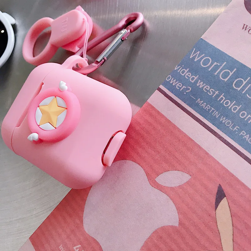 Мультфильм силиконовые Bluetooth беспроводные наушники чехол для AirPods защитный чехол Аксессуары для кожи для Apple Airpods сумка с зарядкой