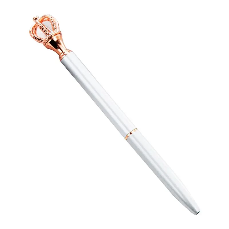 Изысканная сияющая Корона шариковая ручка кристалл алмазный инструмент для письма офисные принадлежности студенческие канцелярские принадлежности - Цвет: PQS