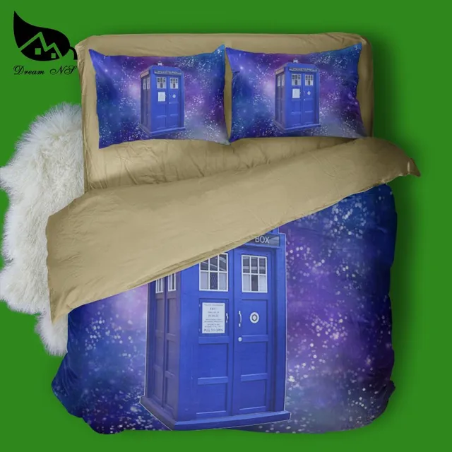 Dream NS Doctor Who Bedding Kit Time Lord Duvet Set TARDIS Bedclothes