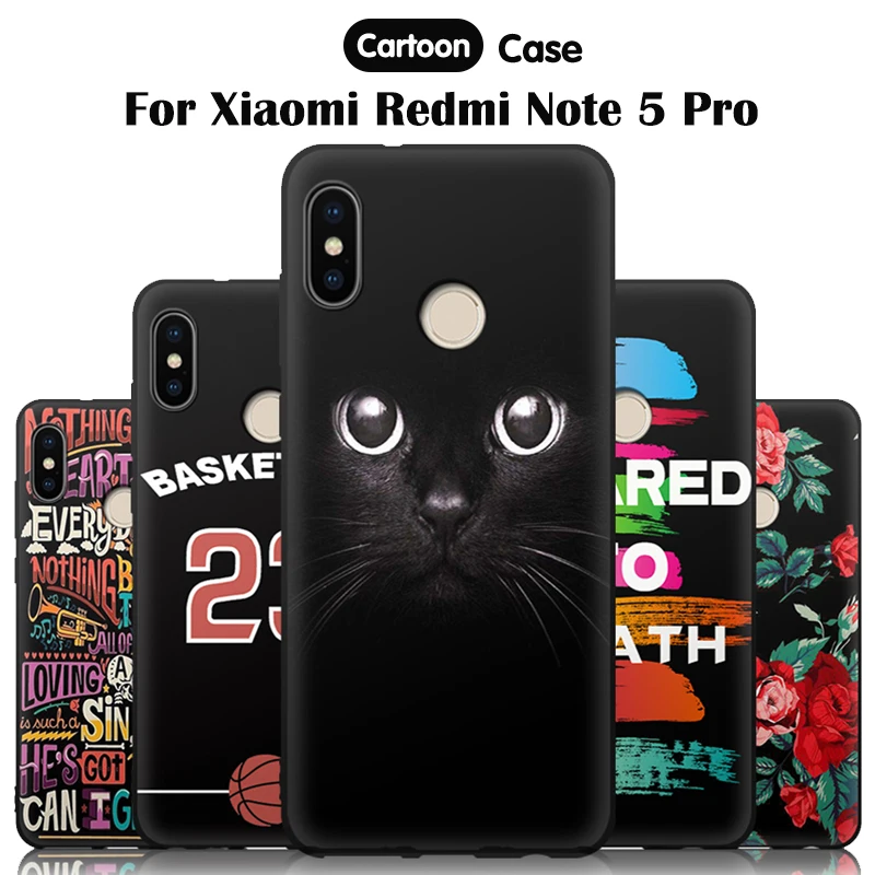 JURCHEN Мягкий силиконовый чехол из ТПУ для Xiaomi Redmi Note 5 Pro Xiomi задней панели Fundas