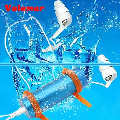 

Volemer 8GB Waterproof Swimming MP3 FM Radio Music Player Sports Diving Surfing Aluminum Water Proof MP3 Player for Running