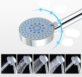 

Shower Head Multiple spray modes Rain Shower Nozzle Chrome-plated Shower Sprinkler 5 Modes Water Saving ABS