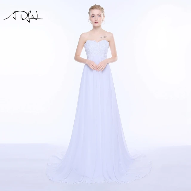 adln vestidos de novia imperio cariño escote sin mangas de gasa