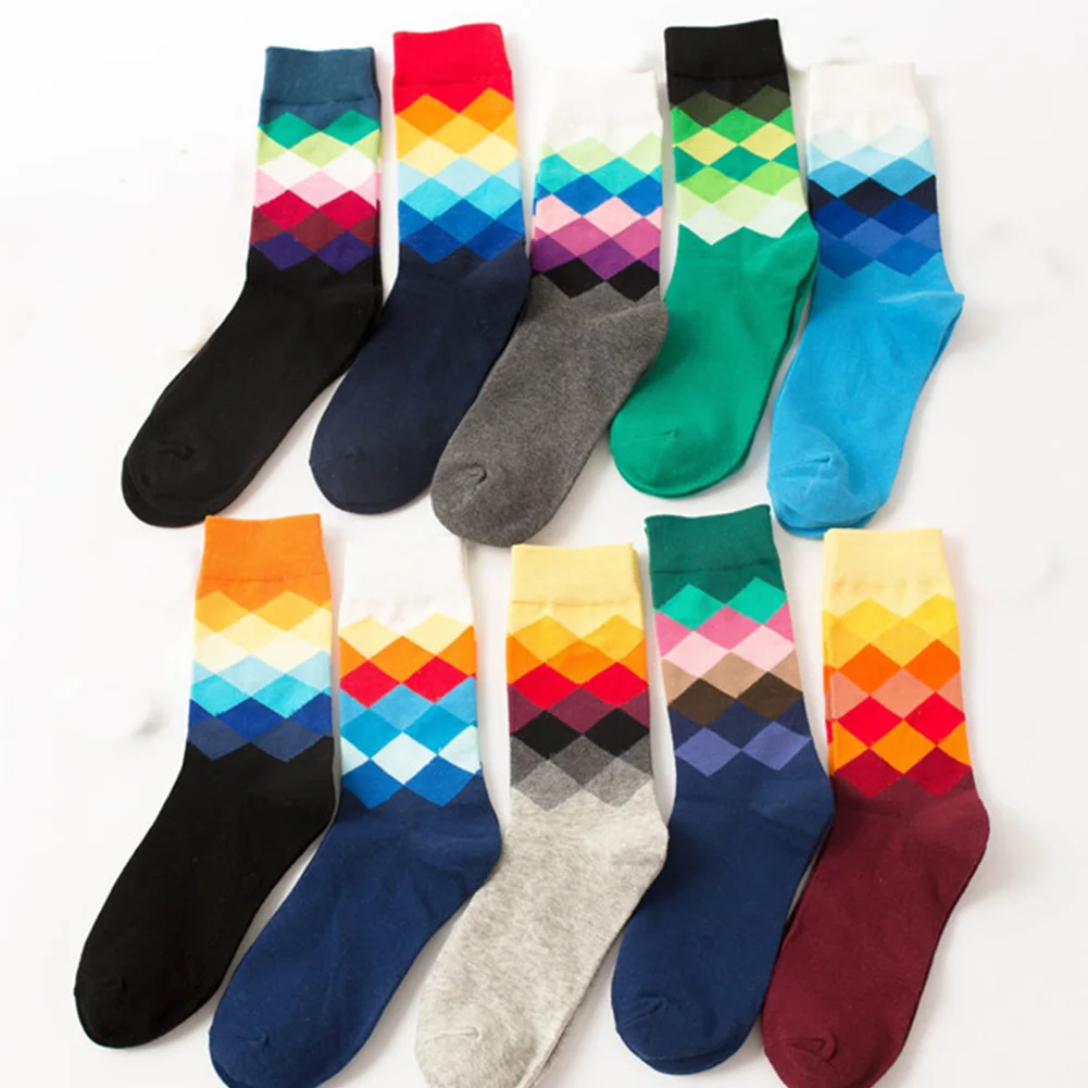 2019 New Fashion Men's Cool Tube Socks British Style Mens Cotton Socks ...